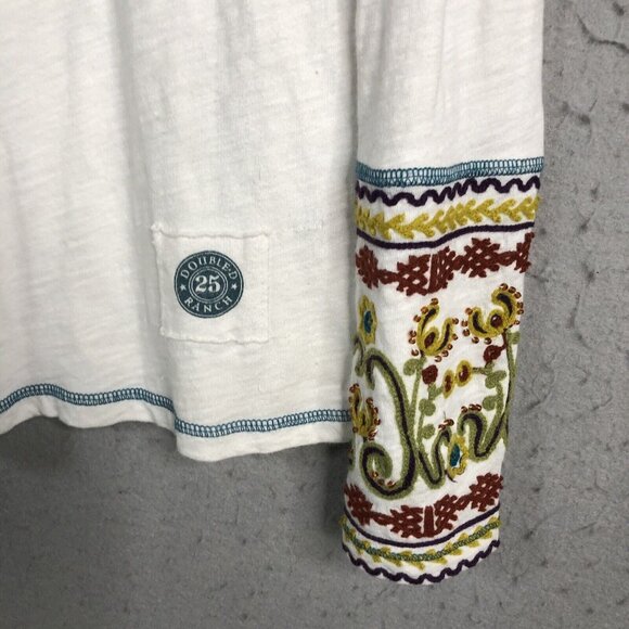 Double D Ranch Cream Embroidered Long Sleeve Top - Picture 11 of 16